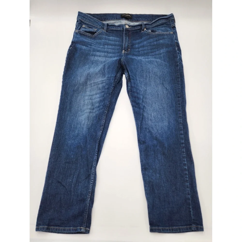 BANANA REPUBLIC 32 X14 DARK WASH AUTHENTIC JEANS WOMENS STRETCH‎ STRAIGHT FIT